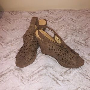 Tan Wedge Sandals
